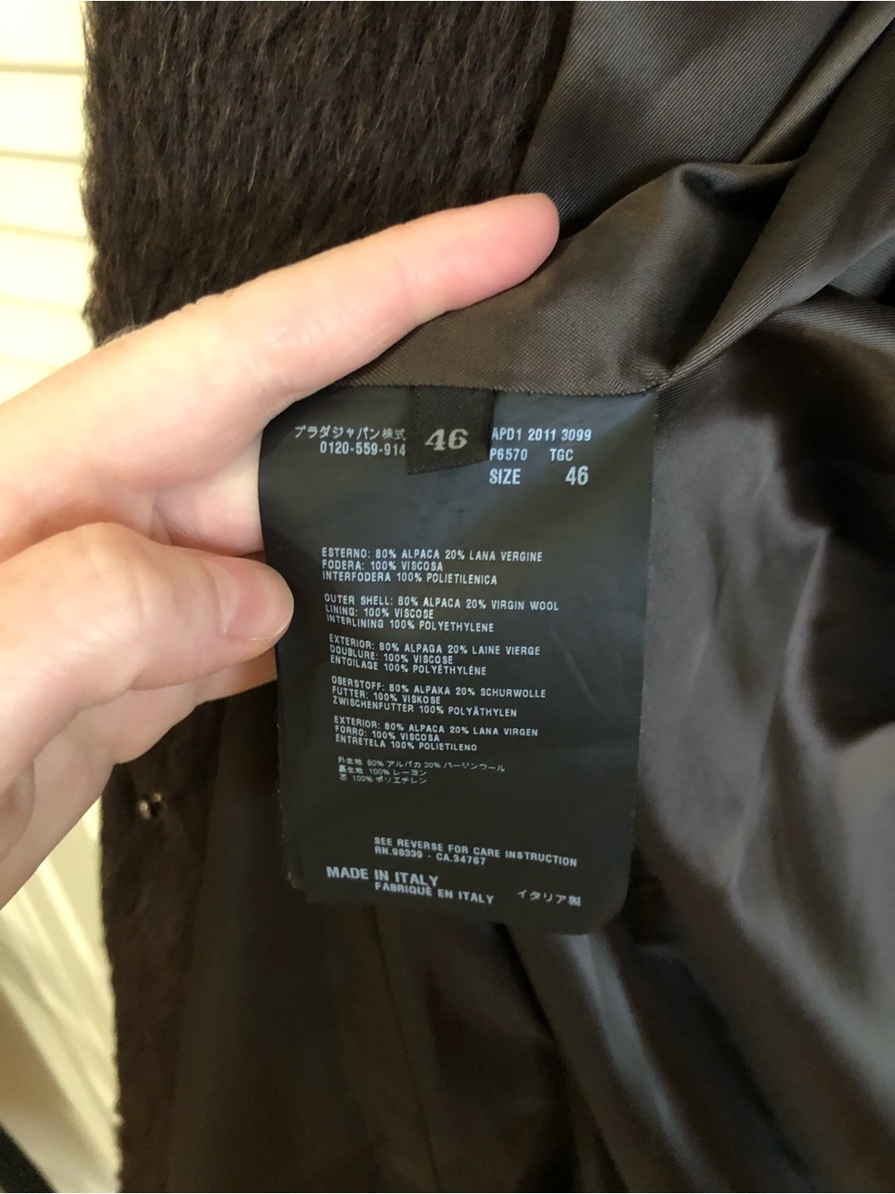 Brown Alpaca Italian Coat - Picture 5 of 8